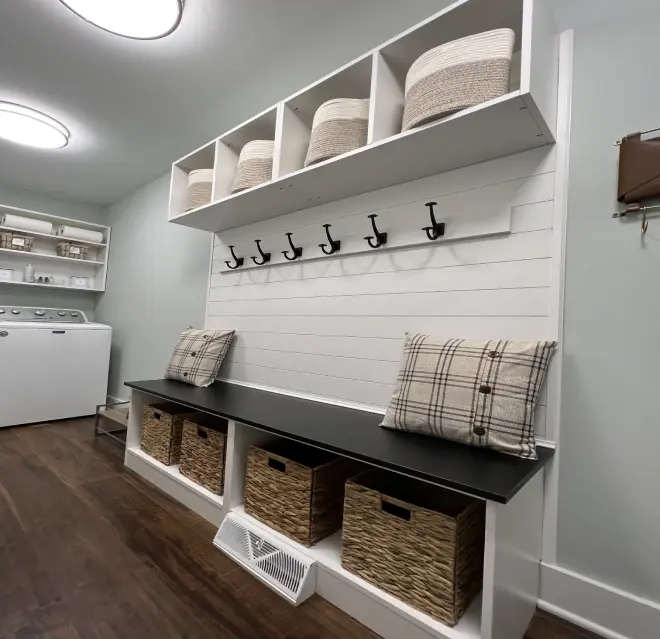 ShelfGenie of Baltimore West provides custom laundry and mudroom shelving services.