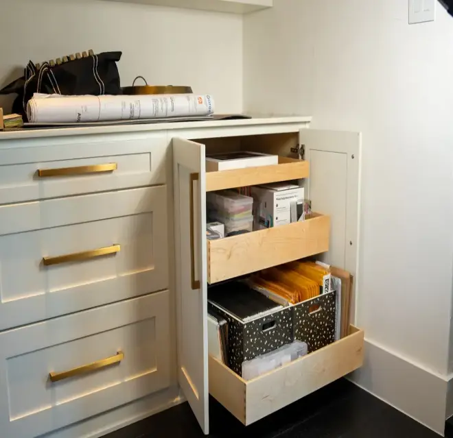 ShelfGenie of Chicago West provides custom home office and craft shelf services.