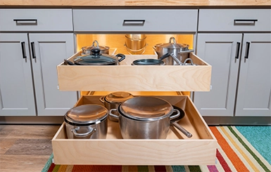 Triple- Height Pull-Outs.