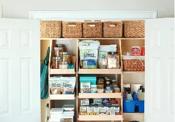 Overhead shelves.