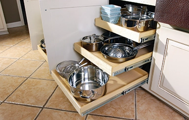 Single-Height pull-outs.