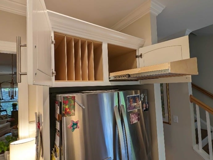 Above Fridge, Vertical storage and flat storage