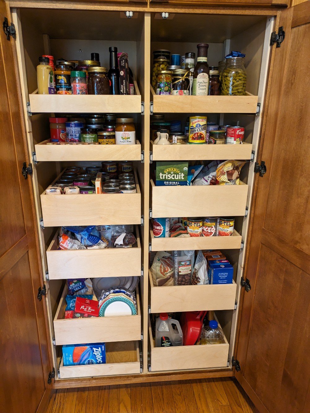 Cabinet pantry utilized to the max!