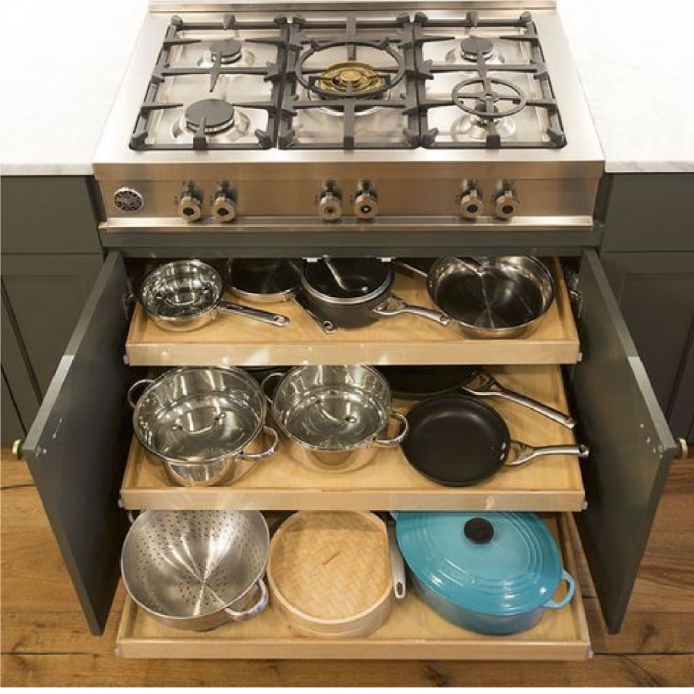 Custom Pullout Shelving by ShelfGenie