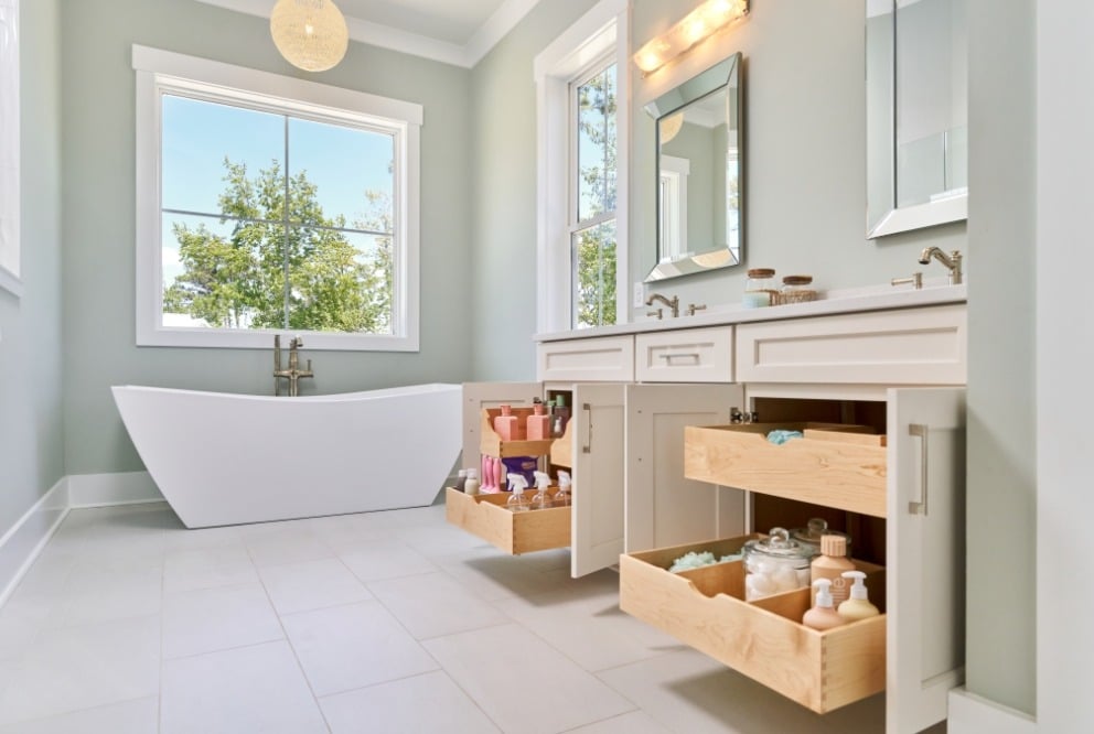 Gain complete access to all your bathroom essentials!