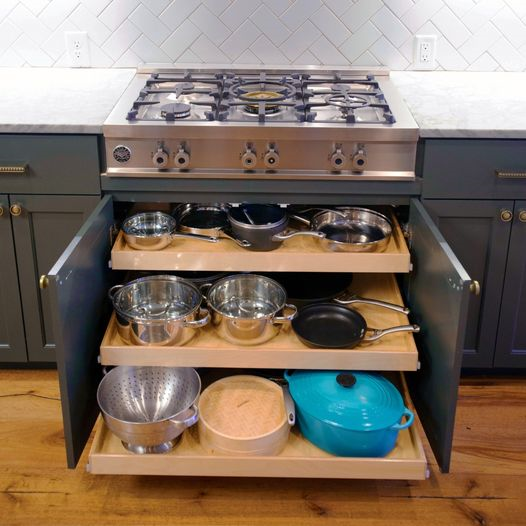 Under Stove Top Storage