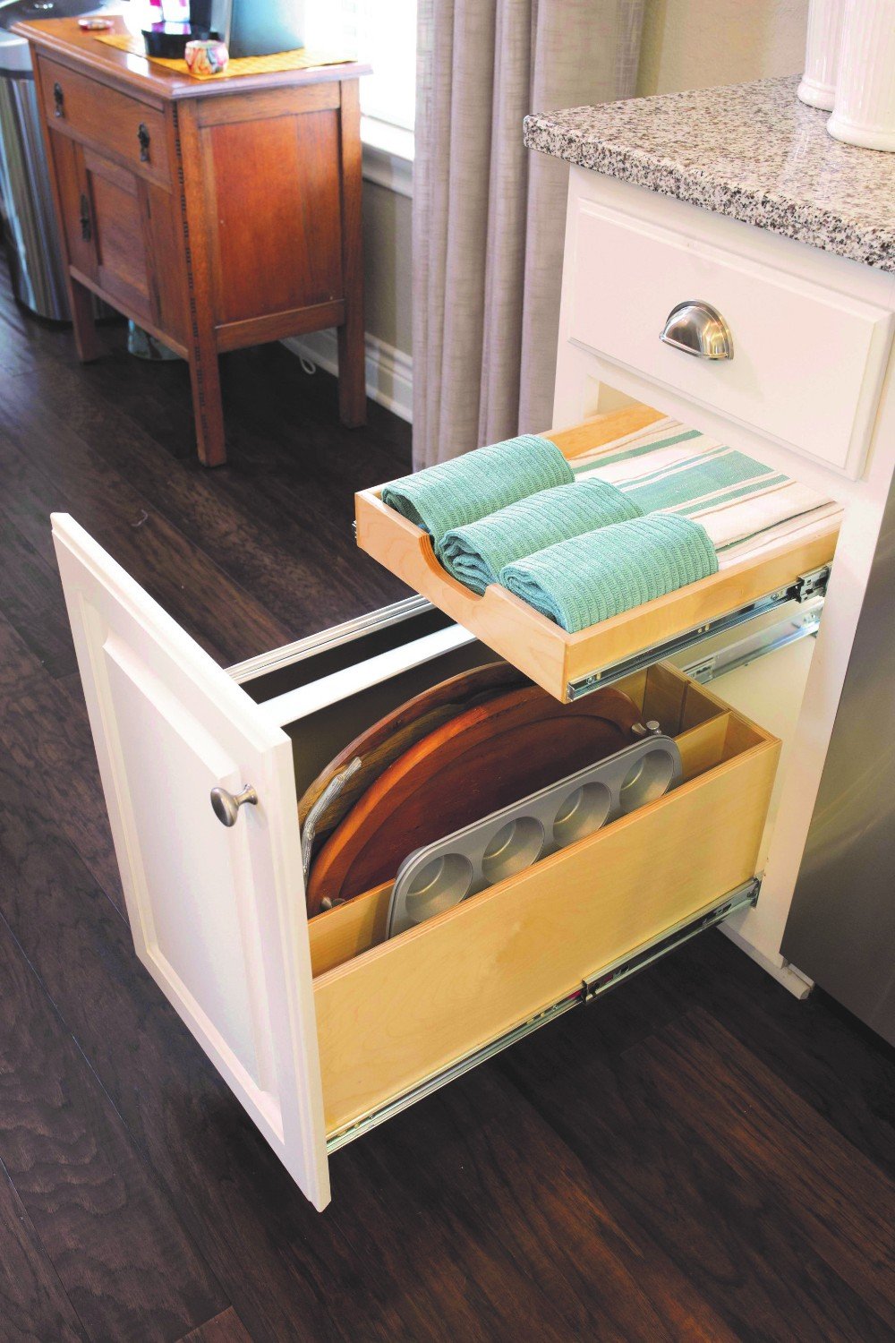 ShelfGenie of Charlotte custom pull out (glide-out) shelving for kitchen storage and organization