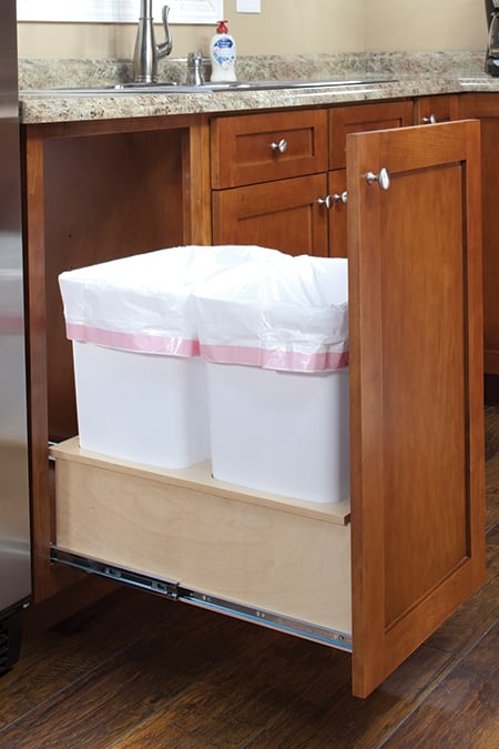 Trash and Recyling Pull out Shelf