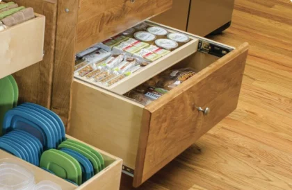 custom pull out shelves tupperware