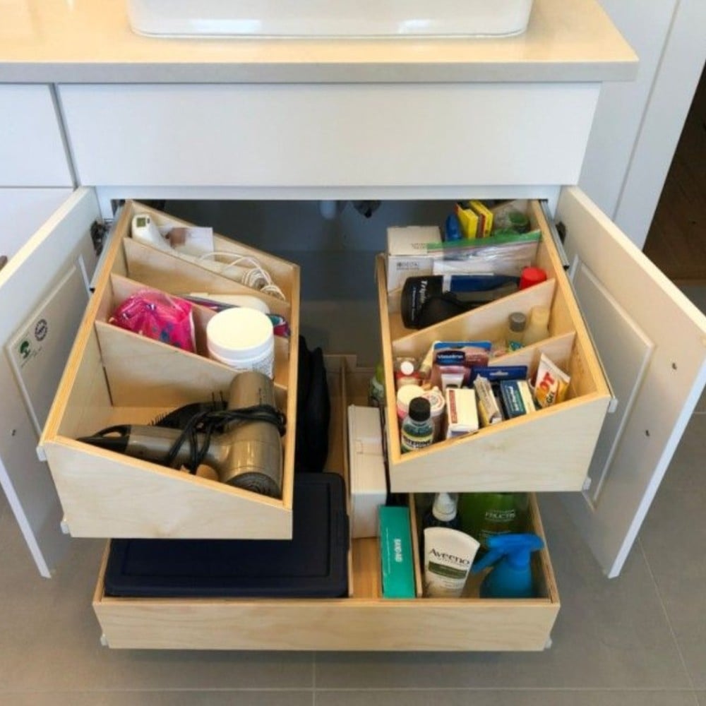 under bathroom sink organization