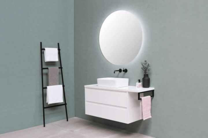 Modern bathroom interior.