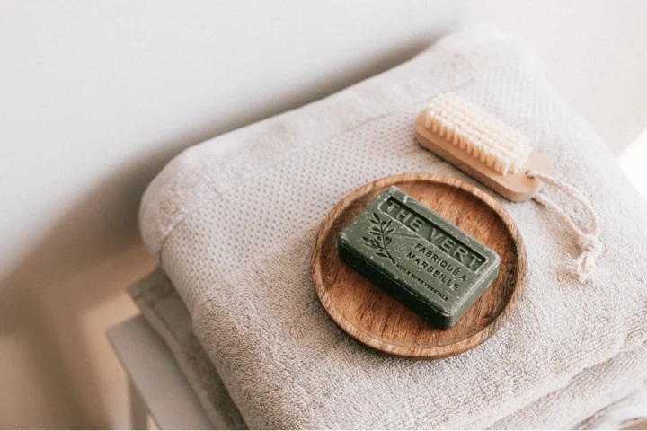 Soap and towel.
