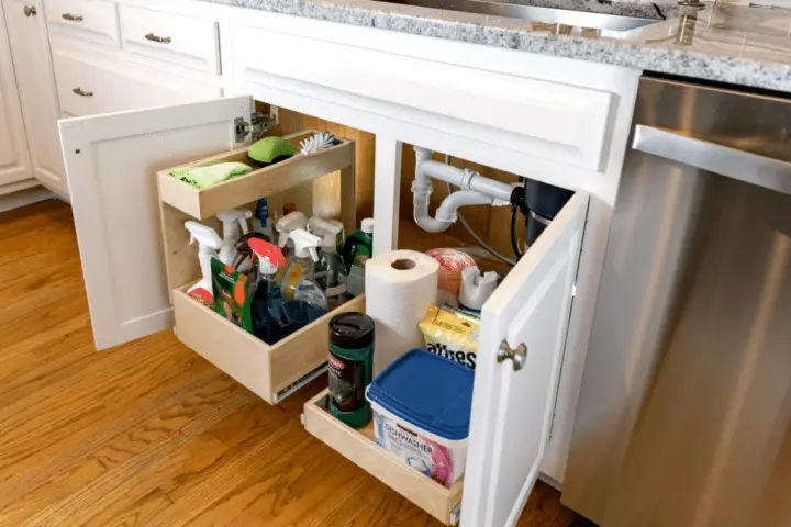 Bathroom under sink.