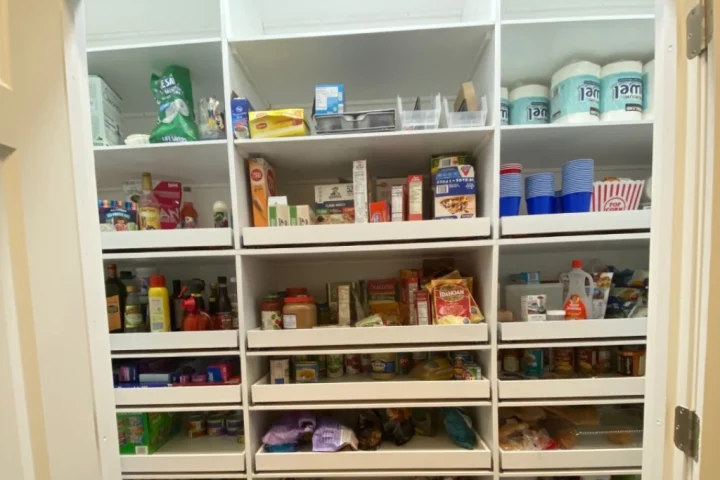 Pantry shelving.