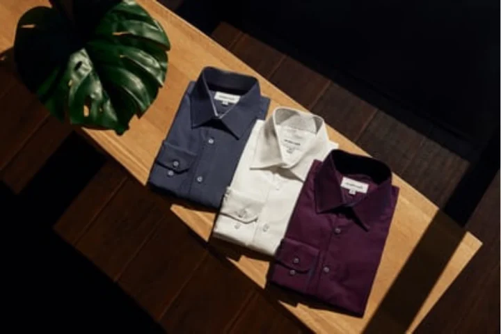 Folded shirts.
