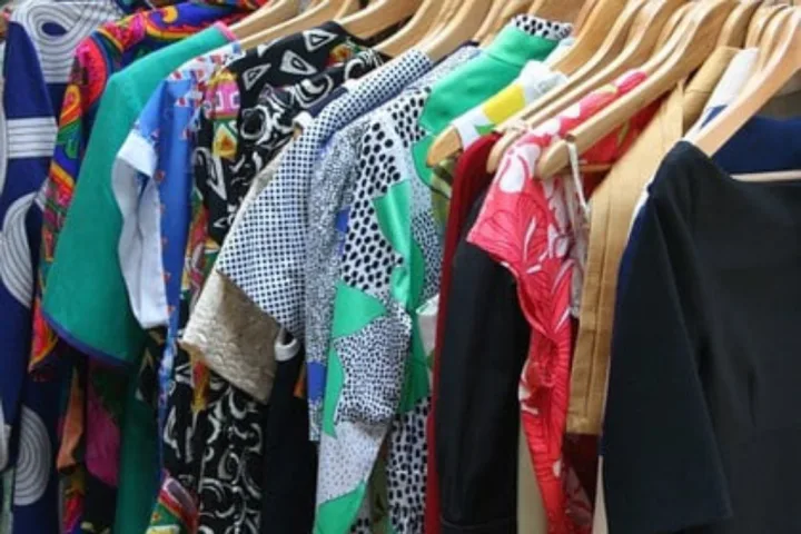 Hung clothes to maximize space as part of your laundry room storage ideas.